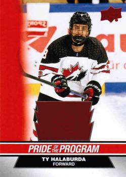 #100 Ty Halaburda - Canada - 2023 Upper Deck Team Canada Juniors - Red Foil Hockey