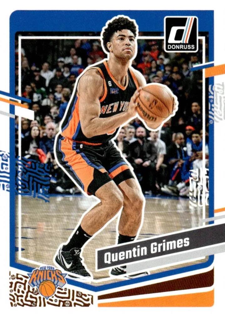 #100 Quentin Grimes - New York Knicks - 2023-24 Donruss Basketball