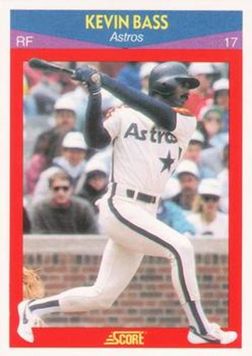 #100 Kevin Bass - Houston Astros - 1990 Score 100 Superstars Baseball
