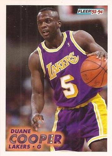 #100 Duane Cooper - Los Angeles Lakers - 1993-94 Fleer Basketball