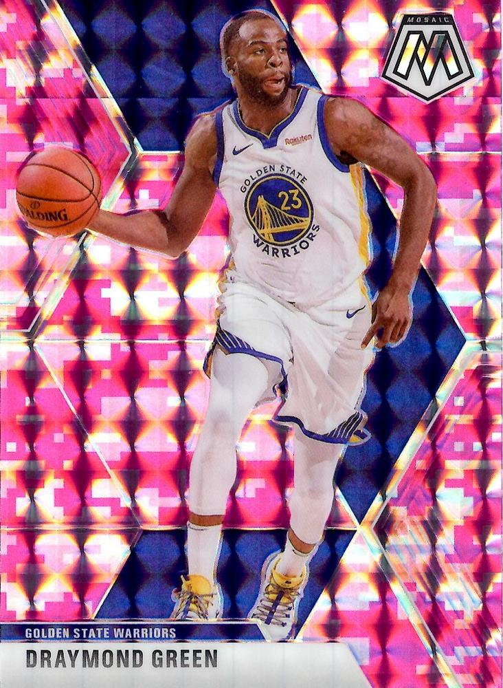 #100 Draymond Green - Golden State Warriors - 2019-20 Panini Mosaic - Camo Pink Basketball