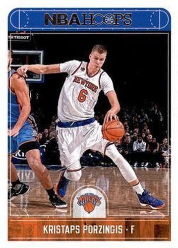 #100 Kristaps Porzingis - New York Knicks - 2017-18 Hoops Basketball