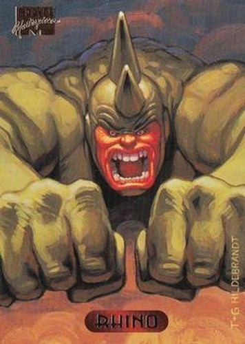 #100 Rhino - 1994 Fleer Marvel Masterpieces Hildebrandt Brothers