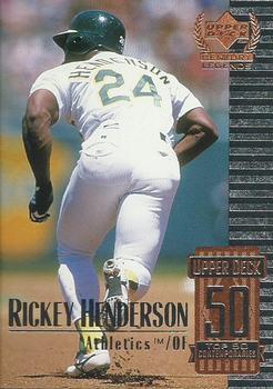 #100 Rickey Henderson - Oakland Athletics - 1999 Upper Deck Century Legends Baseball