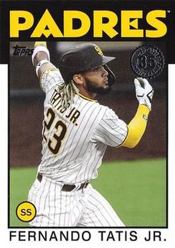 #86B-100 Fernando Tatis Jr. - San Diego Padres - 2021 Topps - 1986 Topps Baseball 35th Anniversary Series One Baseball