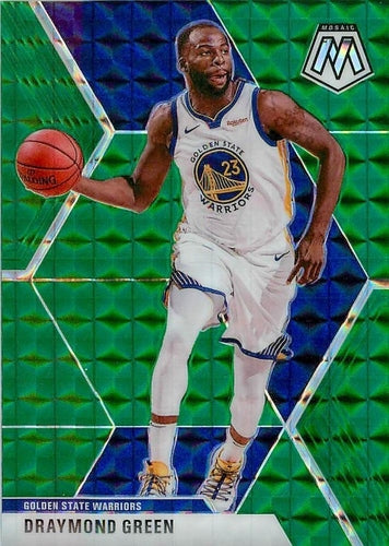 #100 Draymond Green - Golden State Warriors - 2019-20 Panini Mosaic - Green Prizm Basketball