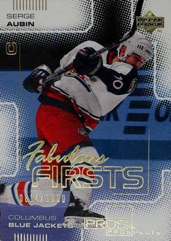 #100 Serge Aubin - Columbus Blue Jackets - 2000-01 Upper Deck Pros & Prospects Hockey