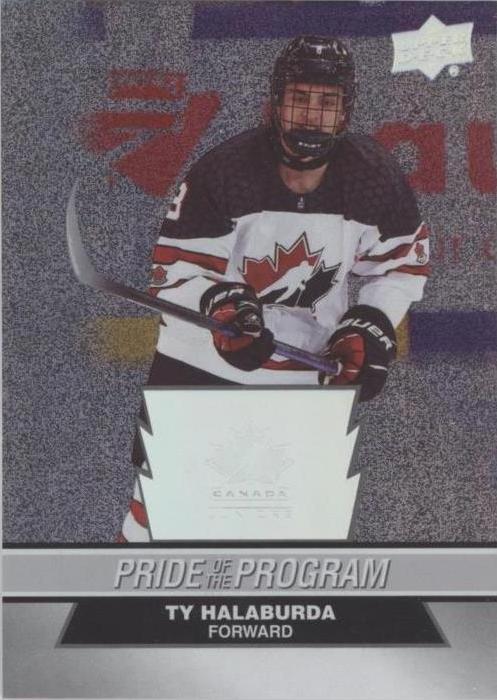 #100 Ty Halaburda - Canada - 2023 Upper Deck Team Canada Juniors - Patterned Foilboard Hockey