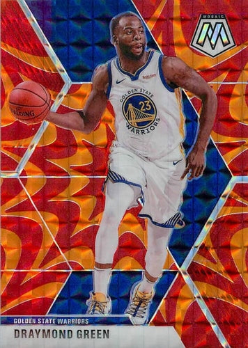 #100 Draymond Green - Golden State Warriors - 2019-20 Panini Mosaic - Reactive Orange Basketball