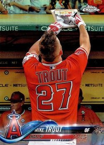 #100b Mike Trout - Los Angeles Angels - 2018 Topps Chrome Baseball