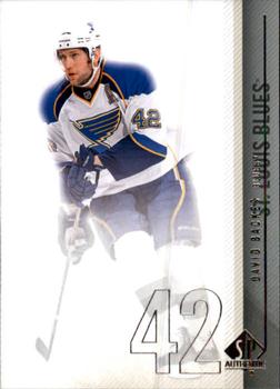 #101 David Backes - St. Louis Blues - 2010-11 SP Authentic Hockey