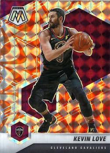 #101 Kevin Love - Cleveland Cavaliers - 2020-21 Panini Mosaic - Mosaic Reactive Orange Basketball