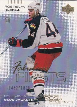 #101 Rostislav Klesla - Columbus Blue Jackets - 2000-01 Upper Deck Pros & Prospects Hockey