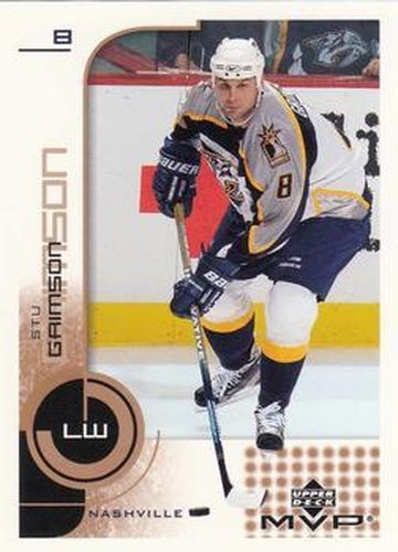 #101 Stu Grimson - Nashville Predators - 2002-03 Upper Deck MVP Hockey