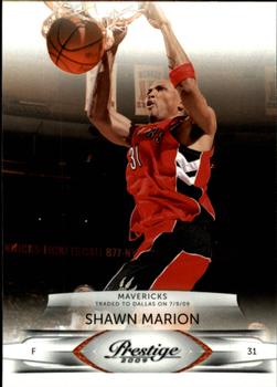 #101 Shawn Marion - Dallas Mavericks - 2009-10 Panini Prestige Basketball