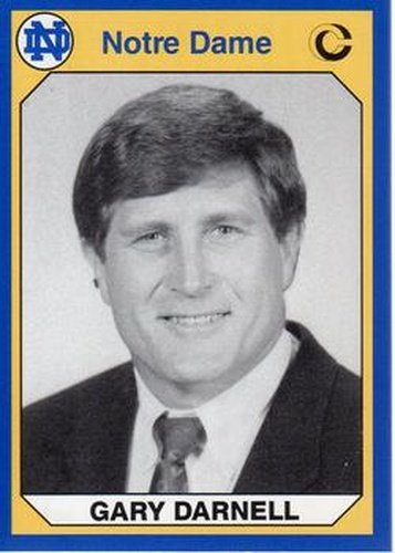 #101 Gary Darnell - Notre Dame Fighting Irish - 1990 Collegiate Collection Notre Dame Football