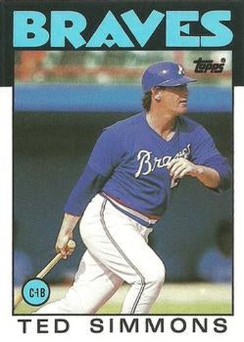 #102T Ted Simmons - Atlanta Braves - 1986 Topps Traded Baseball
