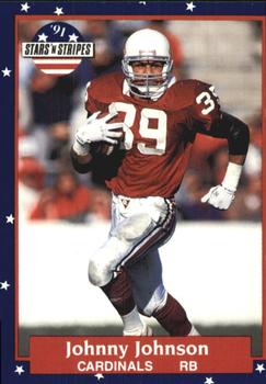 #102 Johnny Johnson - Phoenix Cardinals - 1991 Fleer Stars 'n Stripes Football