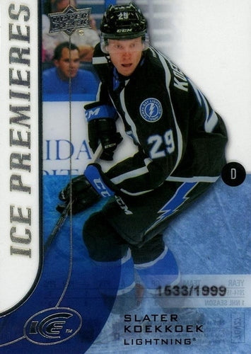 #102 - Slater Koekkoek - Tampa Bay Lightning - 2015-16 Upper Deck Ice Hockey