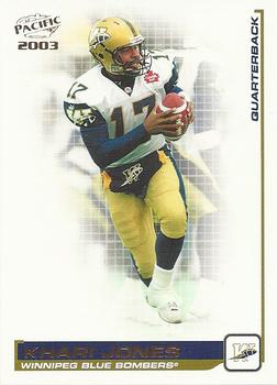 #102 Khari Jones - Winnipeg Blue Bombers - 2003 Pacific CFL Football