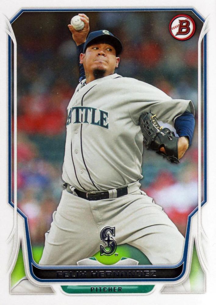 #102 Felix Hernandez - Seattle Mariners - 2014 Bowman Baseball