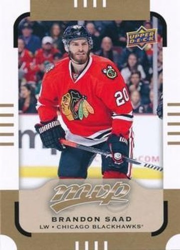 #102 Brandon Saad - Chicago Blackhawks - 2015-16 Upper Deck MVP Hockey