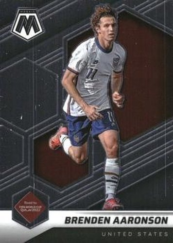 #102 Brenden Aaronson - USA - 2021-22 Panini Mosaic Road to FIFA World Cup Soccer