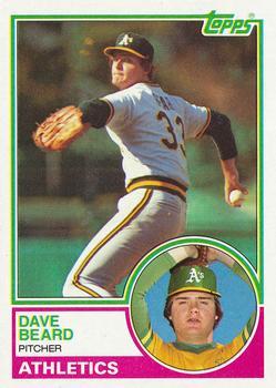 #102 Dave Beard - Oakland Athletics - 1983 Topps Baseball