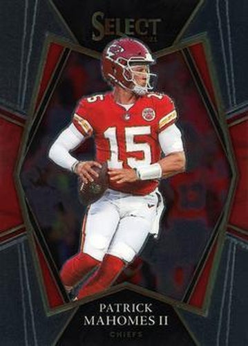 #102 Patrick Mahomes II - Kansas City Chiefs - 2021 Panini Select - Black and Gold Prizm Die Cut Football