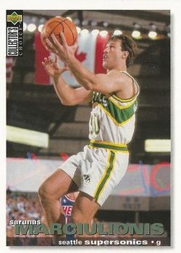 #102 Sarunas Marciulionis - Seattle SuperSonics - 1995-96 Collector's Choice Basketball