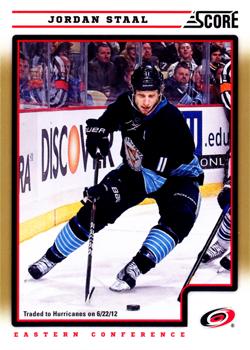 #102 Jordan Staal - Carolina Hurricanes - 2012-13 Score - Gold Rush Hockey