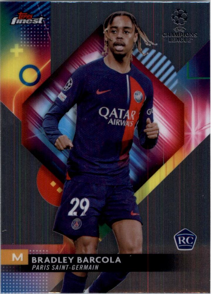 #102 Bradley Barcola - Paris Saint-Germain - 2023-24 Finest UEFA Club Competitions Soccer