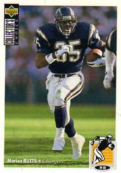 #102 Marion Butts - San Diego Chargers - 1994 Collector's Choice Football