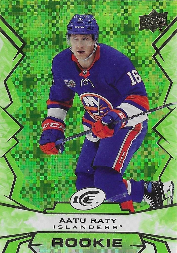 #102 Aatu Raty - New York Islanders - 2022-23 Upper Deck Ice - Green Hockey