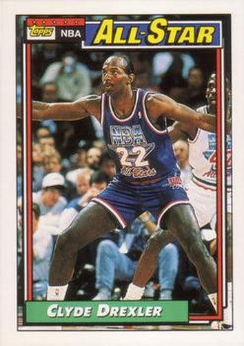 #102 Clyde Drexler - Portland Trail Blazers - 1992-93 Topps Basketball