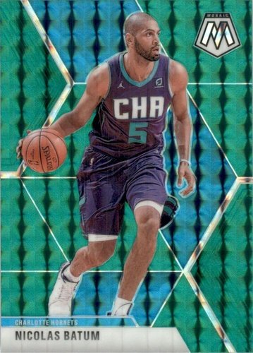 #102 Nicolas Batum - Charlotte Hornets - 2019-20 Panini Mosaic - Green Prizm Basketball