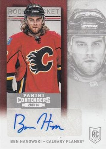 #102b Ben Hanowski - Calgary Flames - 2013-14 Panini Contenders Hockey