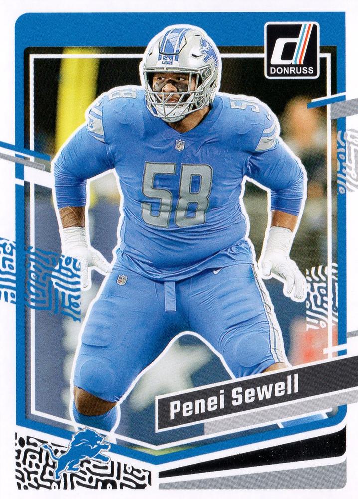 #103 Penei Sewell - Detroit Lions - 2023 Donruss Football