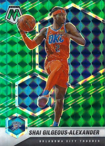 #103 Shai Gilgeous-Alexander - Oklahoma City Thunder - 2020-21 Panini Mosaic - Mosaic Green Basketball