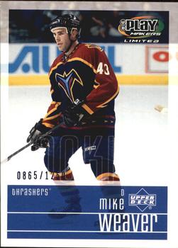 #103 Mike Weaver - Atlanta Thrashers - 2001-02 Upper Deck Playmakers Hockey