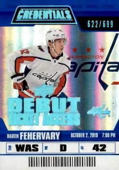 #103 Martin Fehervary - Washington Capitals - 2019-20 Upper Deck Credentials Hockey