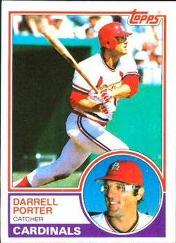 #103 Darrell Porter - St. Louis Cardinals - 1983 Topps Baseball