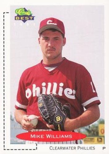 #103 Mike Williams - Clearwater Phillies - 1991 Classic Best Baseball