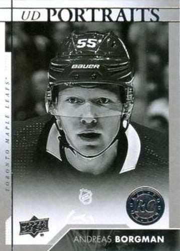 #P-103 Andreas Borgman - Toronto Maple Leafs - 2017-18 Upper Deck - UD Portraits Hockey