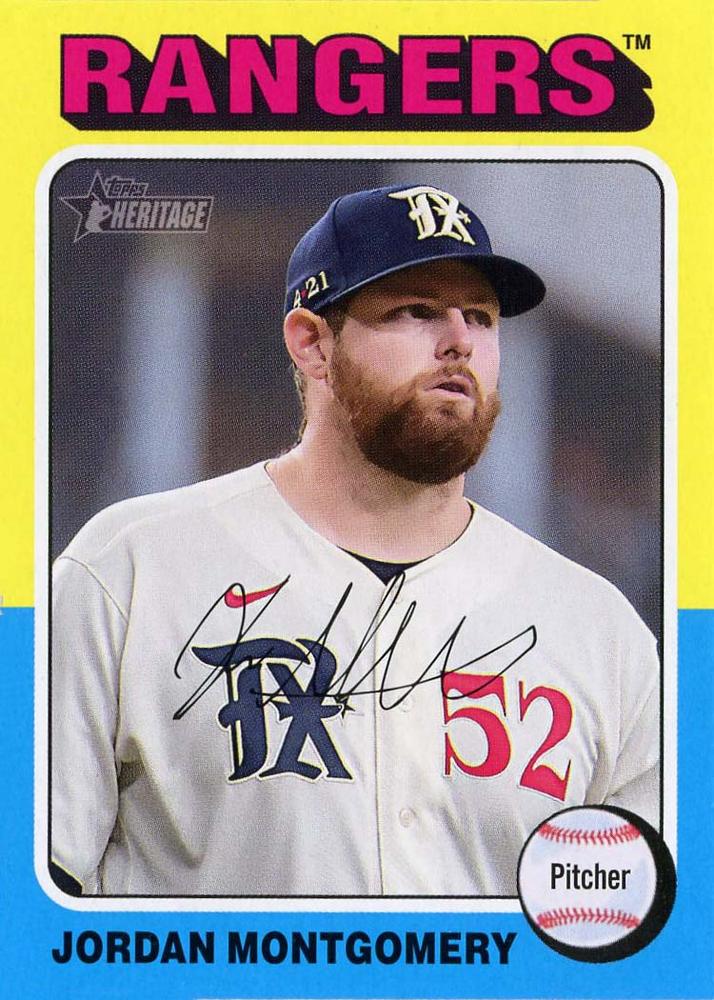 #103 Jordan Montgomery - Texas Rangers - 2024 Topps Heritage Baseball