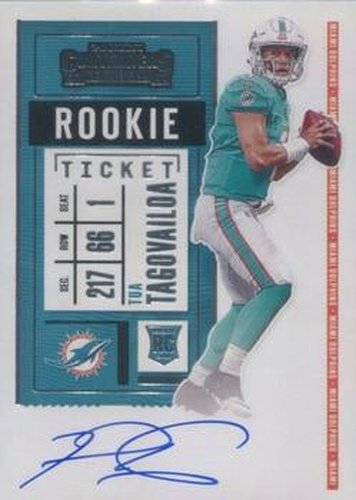 #103 Tua Tagovailoa - Miami Dolphins - 2020 Panini Contenders Football
