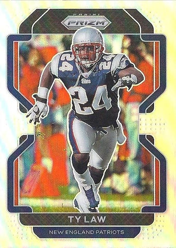 #103 Ty Law - New England Patriots - 2021 Panini Prizm - Silver Football