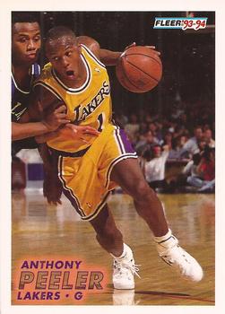 #103 Anthony Peeler - Los Angeles Lakers - 1993-94 Fleer Basketball