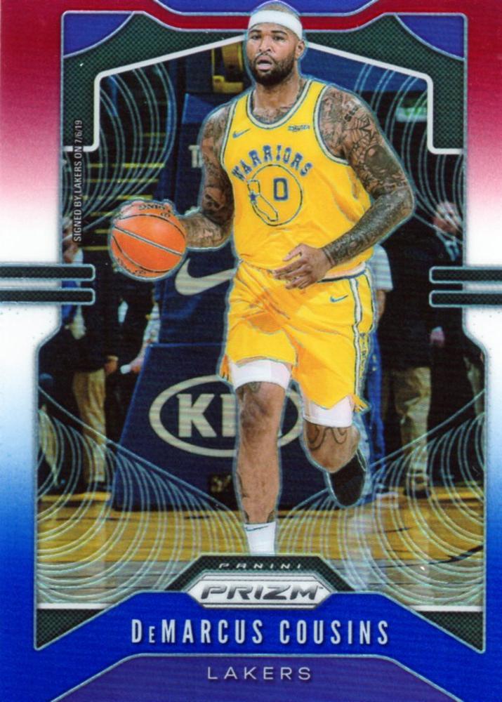 #103 DeMarcus Cousins - Los Angeles Lakers - 2019-20 Panini Prizm - Prizms Red White and Blue Basketball