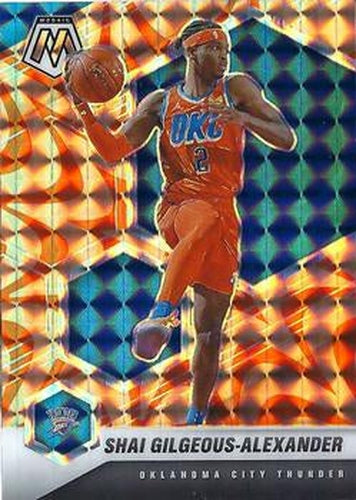 #103 Shai Gilgeous-Alexander - Oklahoma City Thunder - 2020-21 Panini Mosaic - Mosaic Reactive Orange Basketball